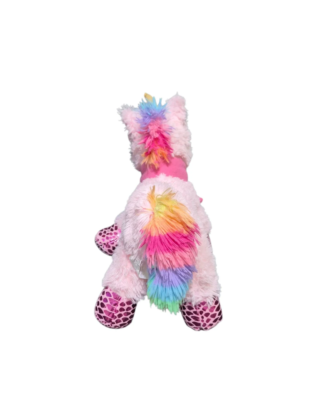 PetSmart Wish Unicorn Collectible Plush Toy Pink Squeaky Pet Toy 13”